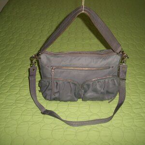 MZ Wallace Paige Grey Shoulder/Crossbody Bag